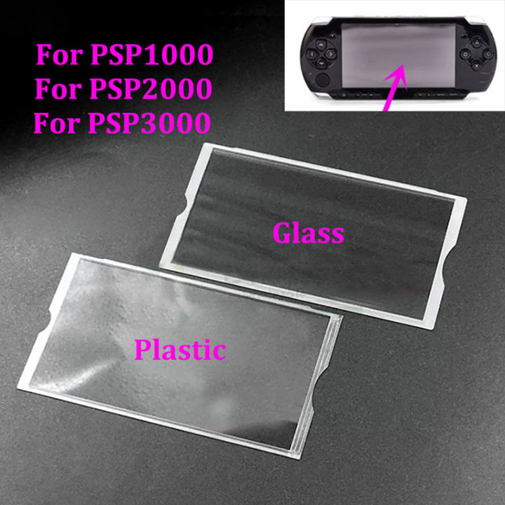 For PSP 1000 2000 3000 LCD Screen Display Glass Plastic Mirror Screen Lens Front Shell Protective Cover Game Accessories A JUE