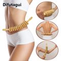 Difutagui New style 12 Rollers Wooden Curved Massager Handheld Roller Stick, Trigger Point Body Therapy Massager for Belly Waist Muscles Pain Relief. 