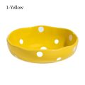 New Ceramic Neck Protection Pet Bowl Slanted Mouth High Feet Mushroom Cat Bowl Anti-black Chin Anti-knockover Pet Food Bowl Cat Dog. 