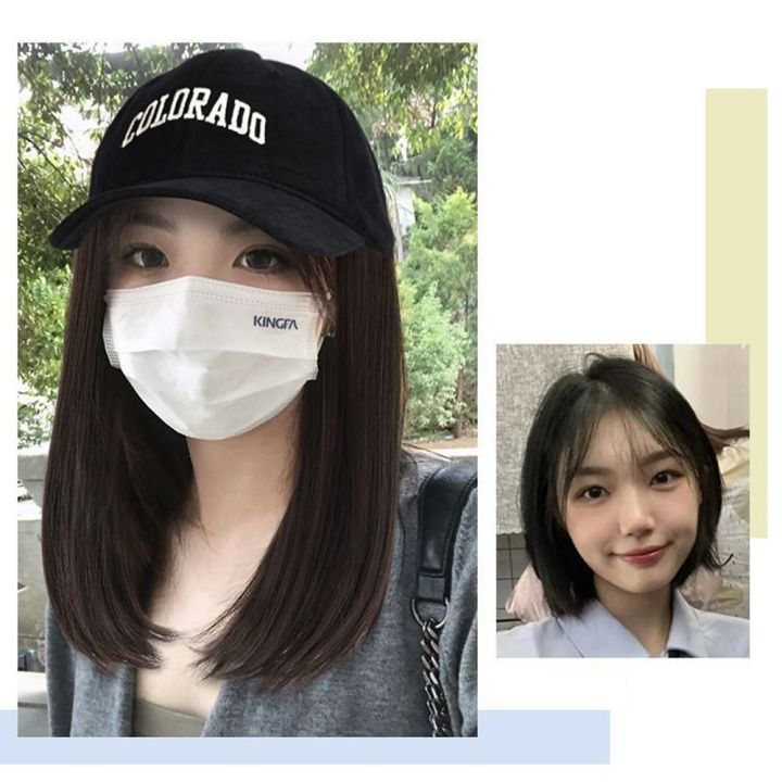 Daily%20Soft%20Cute%20Natural%20Hairpieces%20Hair%20Accessories%20Hair%20Extension%20Girls%20Synthetic%20Female%20Heat%20Resistant%20Fiber%20Seamless%20Connection%20Hat%20Wig%20Baseball%20Cap%20Bob%20Hair%20Wig%20Black%20Baseball%20Cap%20Hair%20Wig%20Long%20Straight%20Bob%20Hair%20-%20Image%205