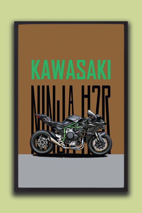 Kawasaki%20Ninja%20H2R%20Superbike%20Wall%20Art%20Frame%7C%20One%20Piece%20Frame%20-%20Image%202