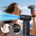 Portable 80000 RPM Handheld Violent Turbo Fan Lighting Lamp 100 Speed Adjustable Mini Electric Air Blower LED Display Powerful Airflow Brushless Motor Car Cleaning. 