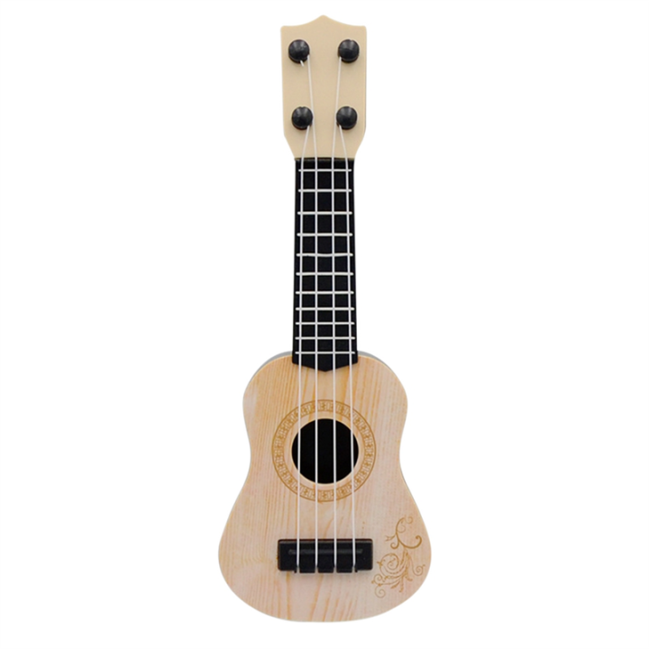 Beige Kids Classical Ukulele Guitar Toy Early Education Small Guitar Supplies Adjustable