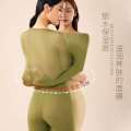 Meiqiu Winter Clothes Antibacterial High Elasticity Tummy Control Moisturizing Skin Care Ultra-Thin Base Layer Thermal Underwear Top Set for Women. 