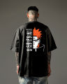 Men's Pain Quote Printed Graphic T-Shirt | Naruto Shippuden Black Anime Cotton T shirt. 