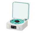 LKPCIGCXM KW03 Retro Vinyl Record Speaker RGB Wireless Bluetooth 5.0 Turntable Speaker Player Stereo Sound with White Noise White. 