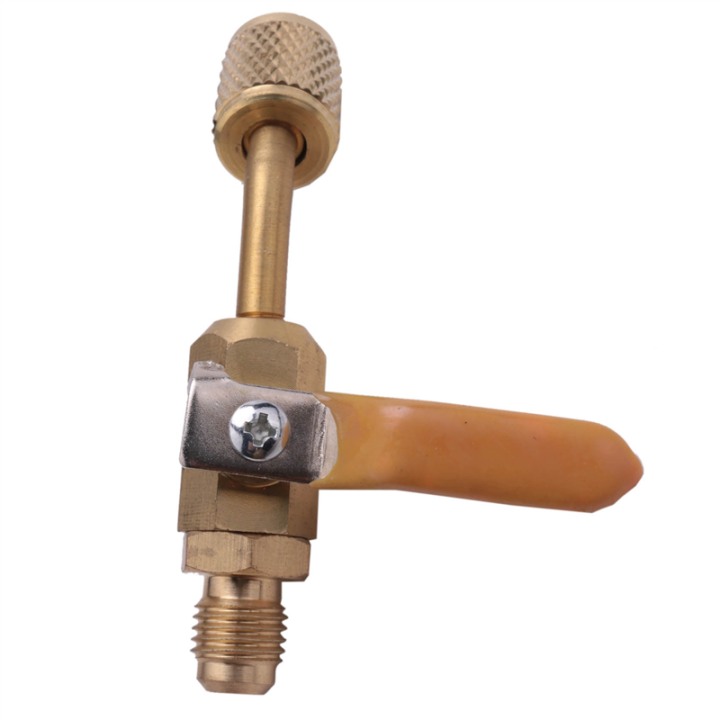JAERBEE%204X%20R410a%20R134a%20Brass%20Shut%20Valve%20for%20A/C%20Charging%20Hoses%20HVAC%201/4inch%20AC%20Refrigerant%20-%20Image%204