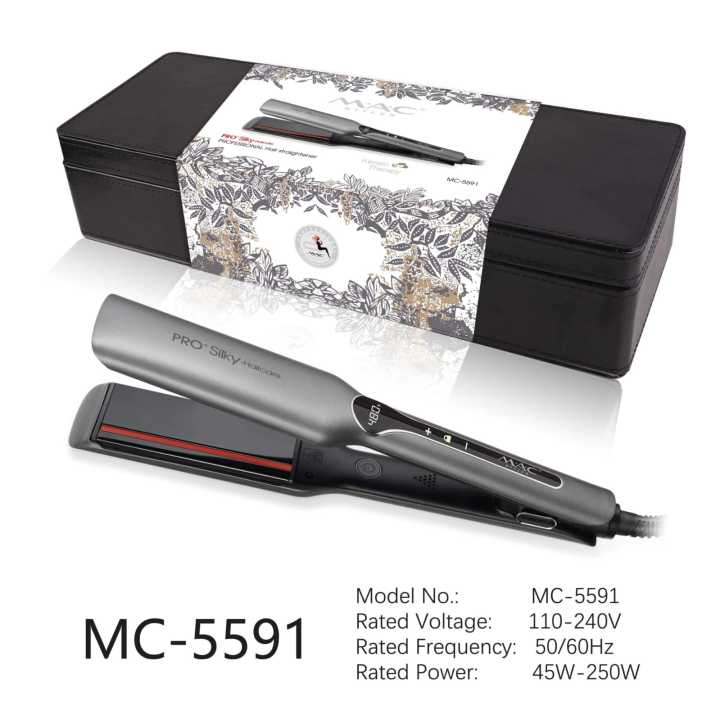 Mac Hair Straightener 5591 Professional Salon Style Flat Iron Ceramic Hair Straighteners Uniform Heat And Optimal Comfort