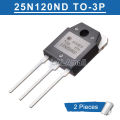2pcs 25N120ND TO-3P TGA25N120ND TGAN25N120ND TGAN 25N120 ND TO3P 25A/1200V IGBT Transistor new original IC. 
