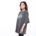 Renegade.Nepal Grey  Color Cotton Round Neck Half Sleeve Oversize Printed T-Shirt For Women. 