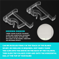 2 Inch Clear Blind Clips for Valance, Hidden Valance Clips for Wood or Faux Wood Horizontal Blinds Valance (12 Pieces). 