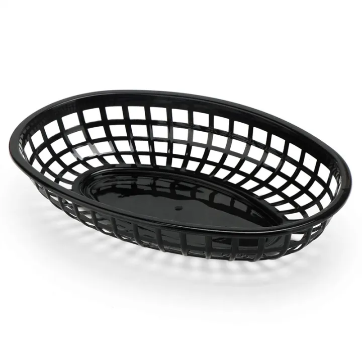 JAERBEE%2048Pcs%20Plastic%20Basket%20Serving%20Tray%20French%20Fries%20Basket%20Oval%20Fast%20Food%20Tray%20Restaurant%20Bar%20Fries%20Food%20Service%20Tray%20Black%20-%20Image%204