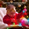 WS2812B RGB Ic Individually Addressable Chasing Color Smart Fairy String Light PVC Wire 32.8FT 100LEDs without Controller. 