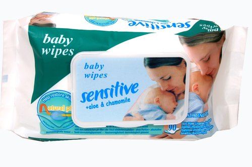Baby Wipes Sensitive Aloe And Chamomile (90 Wipes X 2 Packets)