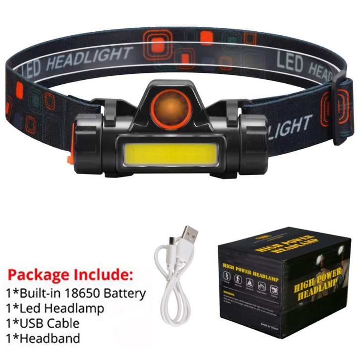 Multifunctional Waterproof Powerful LED Headlamp XPE + COB USB Rechargeable Headlight Head Torch Head Lamp