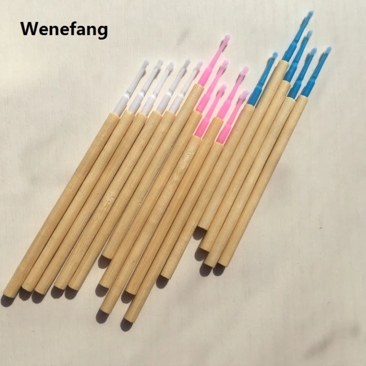 Wenefang%2050%20Pcs%20Bamboo%20Stick%20ECO%20Friendly%20Micro%20Brush%20Applicator%20for%20Eyelash%20Extension%20Lash%20Lift%20Lash%20perm%20Wands%20Makeup%20Tools%20Mini%20Brush%20-%20Image%202