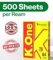 K One A4 Size paper | Photocopy paper a4 | Printing Paper | a4 size paper bundle 500 sheets | KOne a4 paper (70 GSM). 