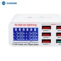 Quick Charge 3.0 6Port USB Fast Charging Dock, Strong Compatibility USB Charger, Multi Port USB Wall Charger, LCD Display ligent IC Auto Detect Tech. 