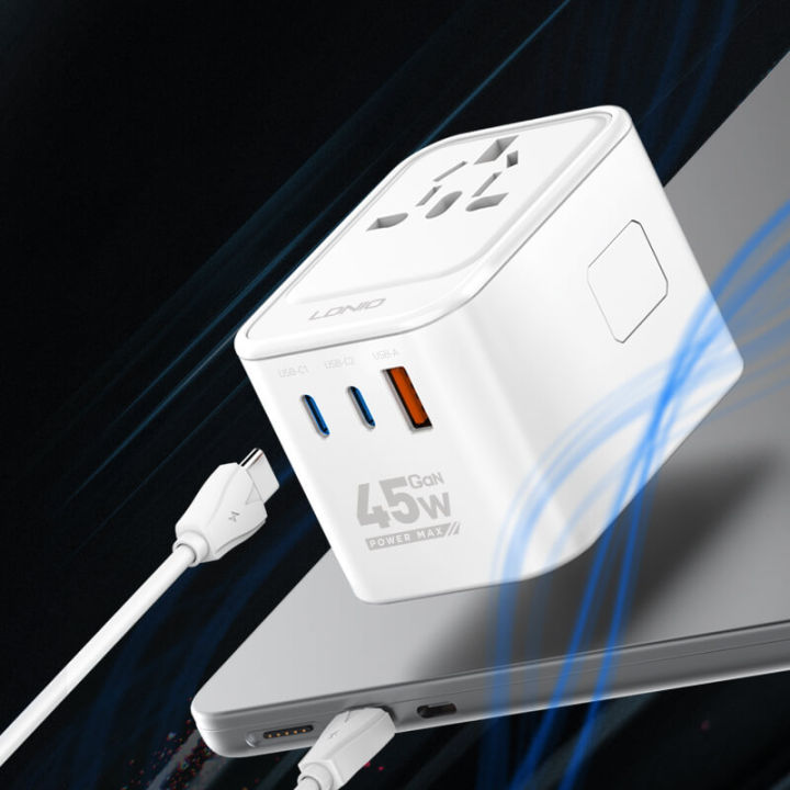LDNIO%20Z8%2045W%20GaN%20All-in-One%20Universal%20Travel%20Adapter%20-%20PD%20Fast%20Charging%20for%20Laptop,%20iPhone,%20Android%20-%20with%20UK/EU/AU/US%20Plugs%20-%20Image%203