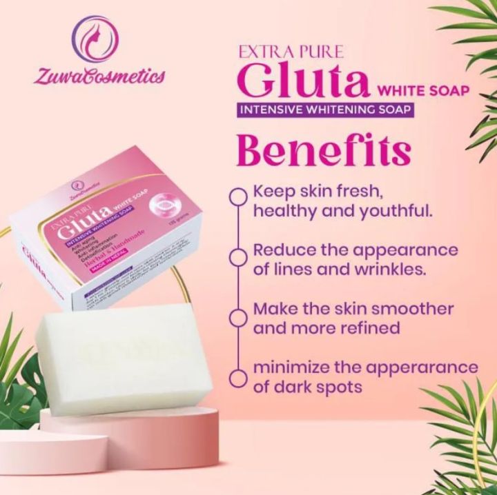 Extra%20Pure%20Gluta%20White%20Soap%20by%20Zuwa%20Cosmetics%20Lightening%20%7C%20Whitens%20%7C%20Anti%20-%20Ageing%20%7C%20Anti%20Inflammatory%20-%20135%20gm%20-%20Image%202