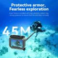 TELESIN Waterproof Case for DJI Osmo Action 5 Pro Action 4 Action 3 Camera Accessories, with Anti-Fog Underwater Housing Shell Cage Supports 45M/148FT Deep Diving Scuba Snorkeling Swimming with Quick Release Screw. 