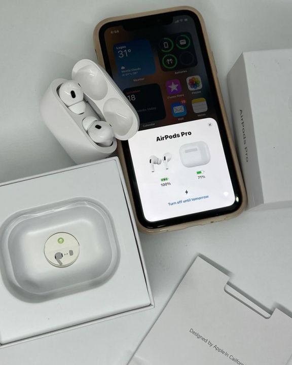 Airpods Pro 2 Wireless Bluetooth | 2nd Generation | Active Noise Cancellation | Premium Quality Surrounding Sound Music Gaming| Airbuds | Charging Case | ANC Earbuds |