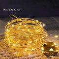 Waterproof Fairy Light CR2032 Battery-powered LED Mini Christmas Lights Copper String Lights Wedding Wreath Party. 