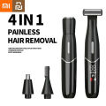 New Xiaomi Youpin Electric Hair Remover Rechargeable Lady Shaver Nose Hair Trimmer Eyebrow Shaper Leg Armpit Bikini Trimmer Epilator. 