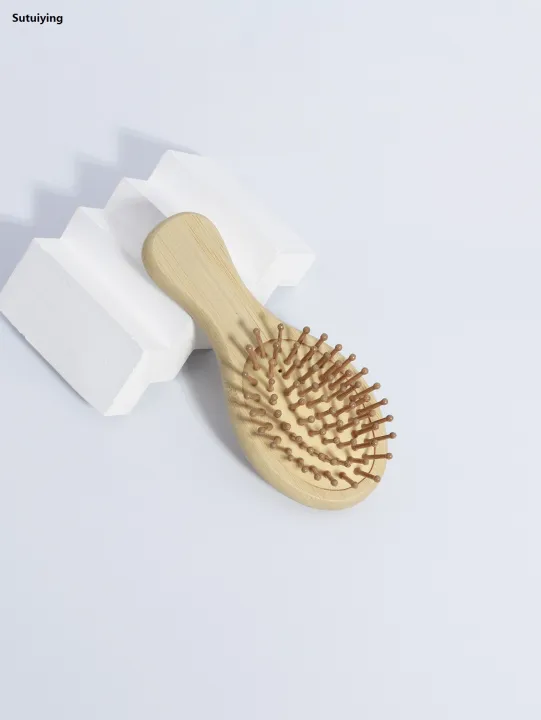 Sutuiying%202pcs%20portable%20bamboo%20and%20wood%20brush%20massage%20comb%20anti-static%20Luxury%20scalp%20comb%20safety%20airbag%20hair%20styling%20comb%20-%20Image%204