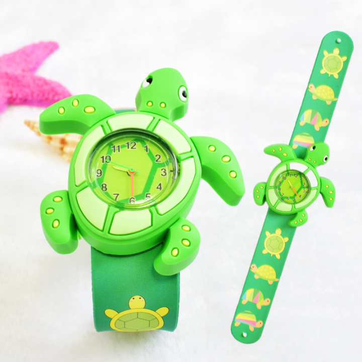 Green%20Turtle%20Sea%20Turtle%20Green%20Tortoise%20Children's%20Pat%20Watch%20Cartoon%20Toy%20Watch%20Boys%20and%20Girls%20Social%20-%20Image%203