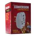 White Color Conversion 16 Amp Heavy 3 Pin Multiplug. 