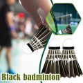 SuperRide Evenly Spaced Feathers Shuttlecock Premium Black Duck Feather Badminton Shuttlecocks Ideal for Indoor Outdoor Sports Training Pack. 