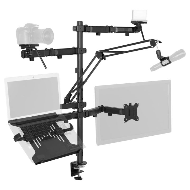 MG All in One Computer Studio Desk Mount Dual Monitor Mount Laptop
