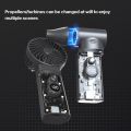Handheld Jet Fan 100,000RPM Brushless Motor Duct Fan High Power Ducted Turbofan Violent Dust Blower Powerful Keyboard Cleaning Tool Multi-speed Adjustment 6pcs Brightness Adjustable LED Lights with Fast Recharging Functions. 