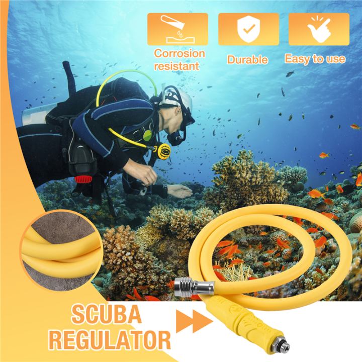 Scuba%20Diving%20BCD%20Medium%20Pressure%20Hose%20Scuba%20Diving%20Regulator%20for%202Nd%20Gauge%20Breathing%20Regulator%20-%20Image%202