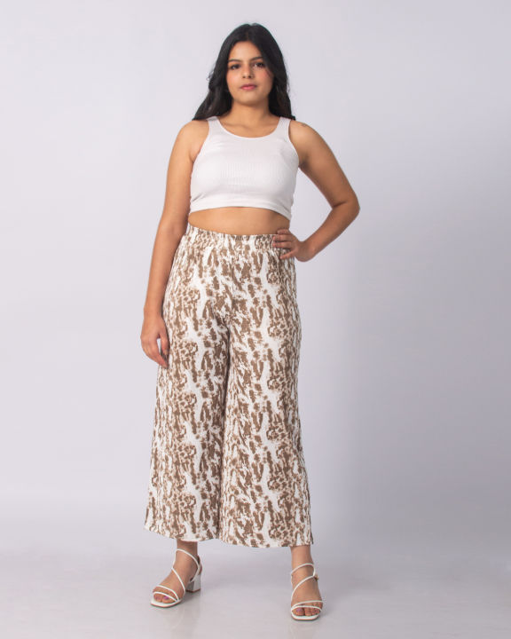 Leopard Print Wide Pant for Women