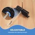Household Black Belt Wheel Adjustable Zinc Alloy Spring Door Closer. 
