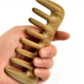 NAMUNY 1Pcs Green Wide Tooth Hair Comb - Natural Wood Comb for Curly Hair - No Static for Massage Comb Detangling. 