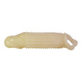 Cream Spiky Silicon Sleeve Reusable Condom For Men. 