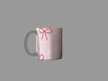 Aesthetic Pink Ribbon Bow Ceramic Coffee Mug – Cute Aesthetic Tea Cup for Girls & Women. 