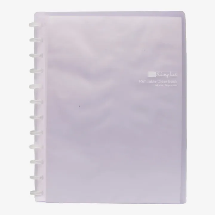Multi%20Color%20Simplus%20A4%20Refillable%20Clear%20Book%2020%20Pocket%20-%20Image%204