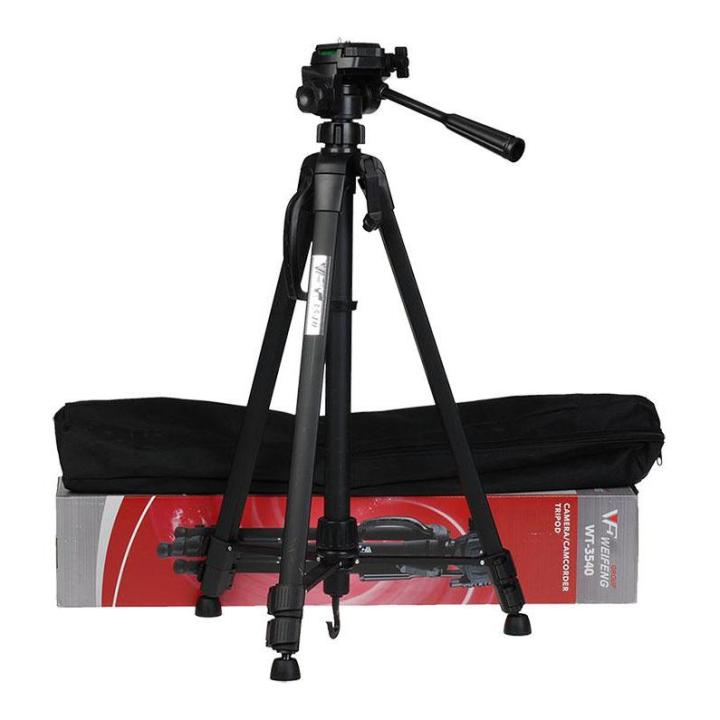Weifeng Wt-3540 Professional Tripod With Pan & Tilt Head For Dslr Camera, Camcorder, Height 156Cm