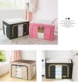 Steel Frame Storage Box Oxford Cloth Storage Box Quilt Storage Box Folding Wardrobe Fabric Extra Large Storage Bag. 