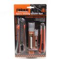Finder 4 Pcs Paper cutter/ Utility Knife Set With Replacement Blade. 