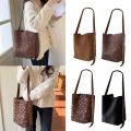 New Large Capacity Crossbody Bag Suedette Material Leopard Print Women's Handbag Tote Bag Autumn Winter. 