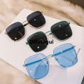 Difutagui Profesional [ New ]2021 Korean Fashion Light Color in Women's Sunglasses Transparent 2025 New Blue Sunglasses Trendy Street Shot Frosted Green Square Glasses. 