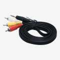 Audio Jack 3.5mm Stereo Male Plug to 3-RCA Male Audio Speaker AUX Cable AV Jack 1.5M. 