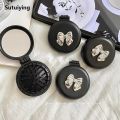 Sutuiying Cute Folding Massage Comb With Makeup Mirror Travel Portable Plastic Original Airbag Small Comb Hair Brush Bow Tie Air Cushion Comb. 