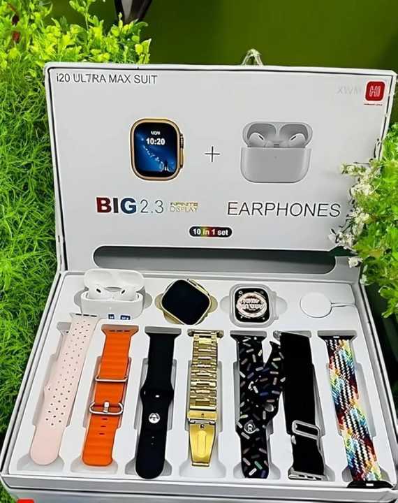🔥BIG ⭕ 2.3 I INFINITY DISPLAY WATCH+EARPHONES 🔥