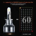 2PCS H1 LED Headlight Bulbs IP68 Waterproof Car LED Headlight Bulbs 6000K 30W 3100LM Bright LED Headlights. 